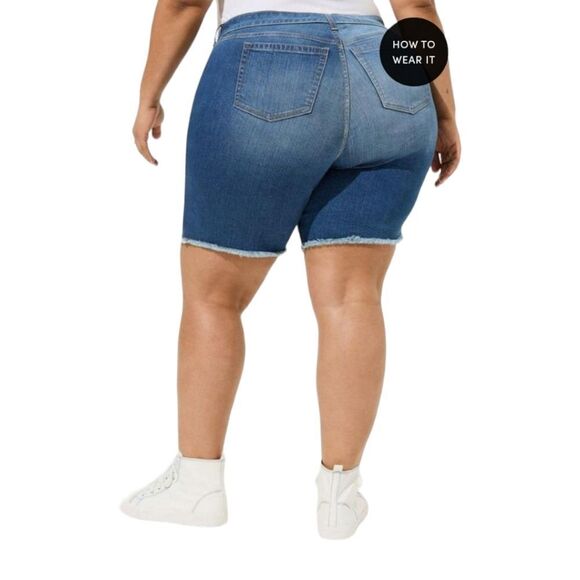 TORRID 10" Perfect Boyfriend Bermuda Vintage Stretch mid-rise short Size 20 - Picture 8 of 15